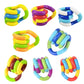 5Pcs Rainbow Circle Rope Tangle Rope Twist Fidget Toy Sensory Autism Therapy Jouet Anti Stress For Kid Adult ADHD Toy