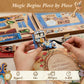 Original CUTEBEE Book Nook Kit DIY Miniature House Kit for Adults Dollhouse Booknook Tiny House Bookshelf Decor 3D Wooden Puzzle