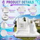 VANCEN 14FT Spire-Top Inflatable Bounce House White with Slide Large Ball Pit Middle Play Zone Portable Bouncy Castle for Kids Birthday/Party