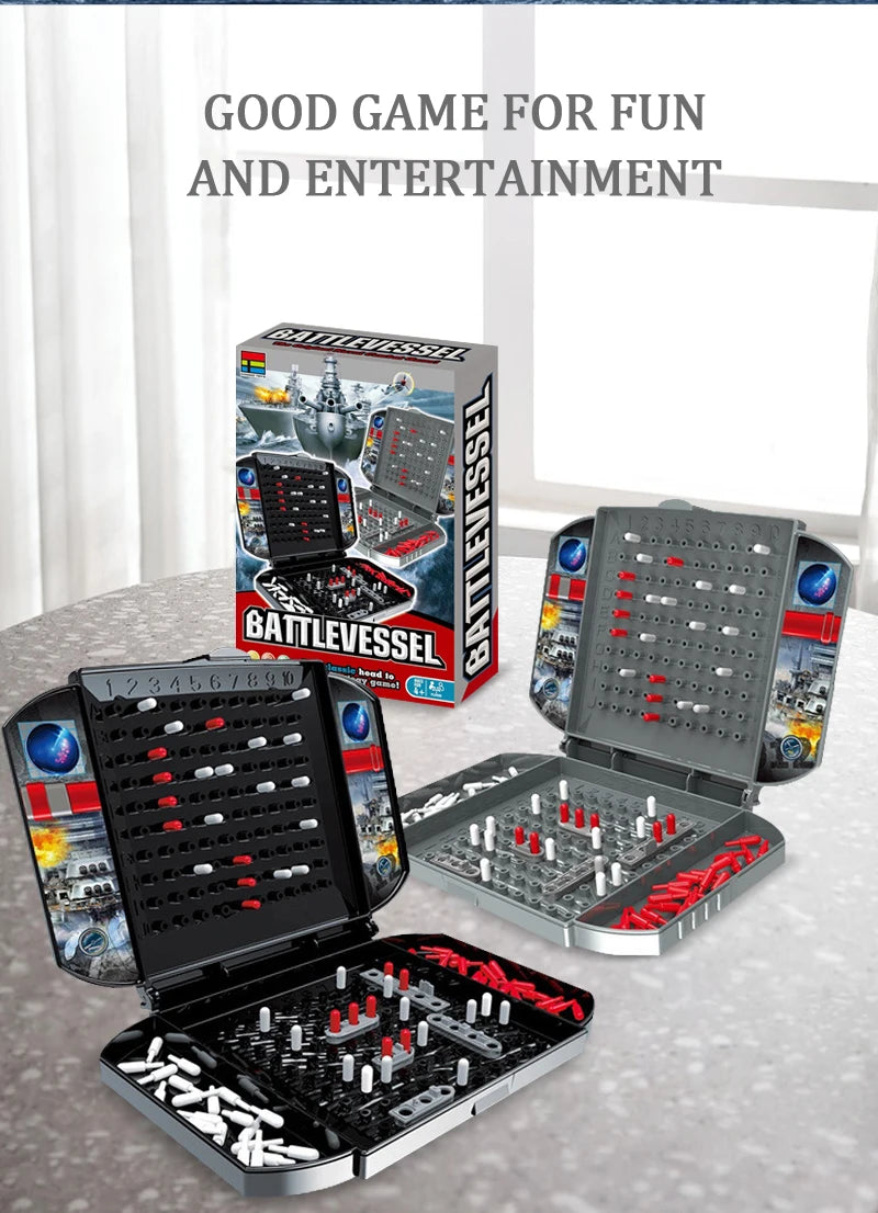 Children's Fun Battleship and Sea Ship Game Chess Simulation Land Military Strategy Naval Battle Chess Two Player Battle Toy