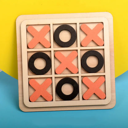 Montessori Chess Play Wooden Jigsaw Toy Game Interaction Puzzles Training Brain Learing Early Educational Toys For Children Kids