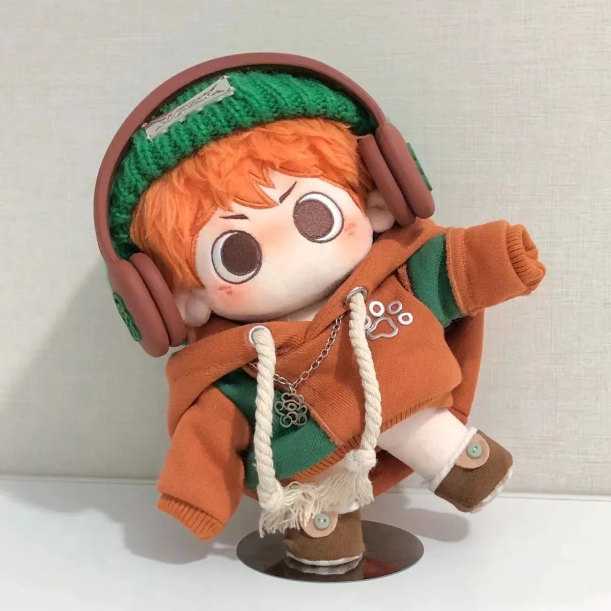 Stuffed 20cm Cotton Doll Dress-up Clothing Handsome Sports Hoodies Sets Black Purple Red Hooded Sweatershirts Gift Toys for Kids