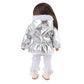 Silver Down Jacket Clothes Set For 18 Inches American Dolls Warm Coat Pants Suit For 43CM Baby New Bron&OG Girl,Russia DIY Dolls