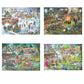 Seasons on the Green Set of 4 500 Piece Jigsaw Puzzles HOP
