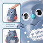 Classic Wind Up Interactive Owl Shaped Press Mechanical Sliding Toys for Boys Girls Birthday Xmas Gift