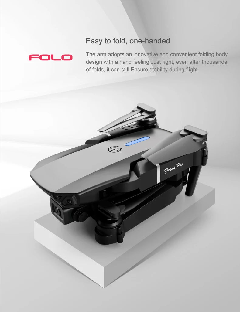 Brushless Motor Foldable Drone Optical Flow Drone 360° Rolling Trajectory Flight Headless Mode Speed Adjustment APP Control Drone