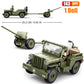 SLuban MOC WW2 Series Normandy Landing P-51 Mustang Fighte Building Blocks Higgins Landing Craft Modle Bricks Tank Toys For Kids