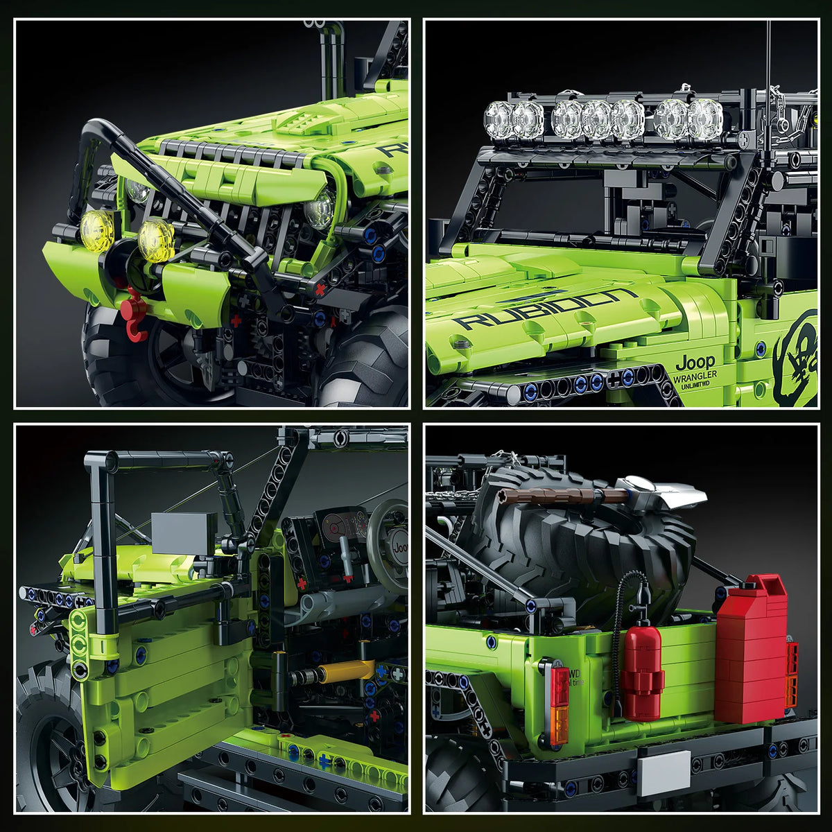 KAVOWORLD 2357PCS 1:8 MOC Technical Heavy Duty Off-Road Racing Trucks Car Building Blocks 4x4 DIY Assembly Vehicle STEM Toy Gift