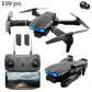 E88 PRO MAX Foldable Drone 2026 New, Obstacle Avoidance, Brushless Motor, Dual HD Camera, HD Screen Remote, Extra Batteries 40min Flight Time, One Key Return Home, LED Lights, USB Charging, FPV Quadcopter for Beginners Adults