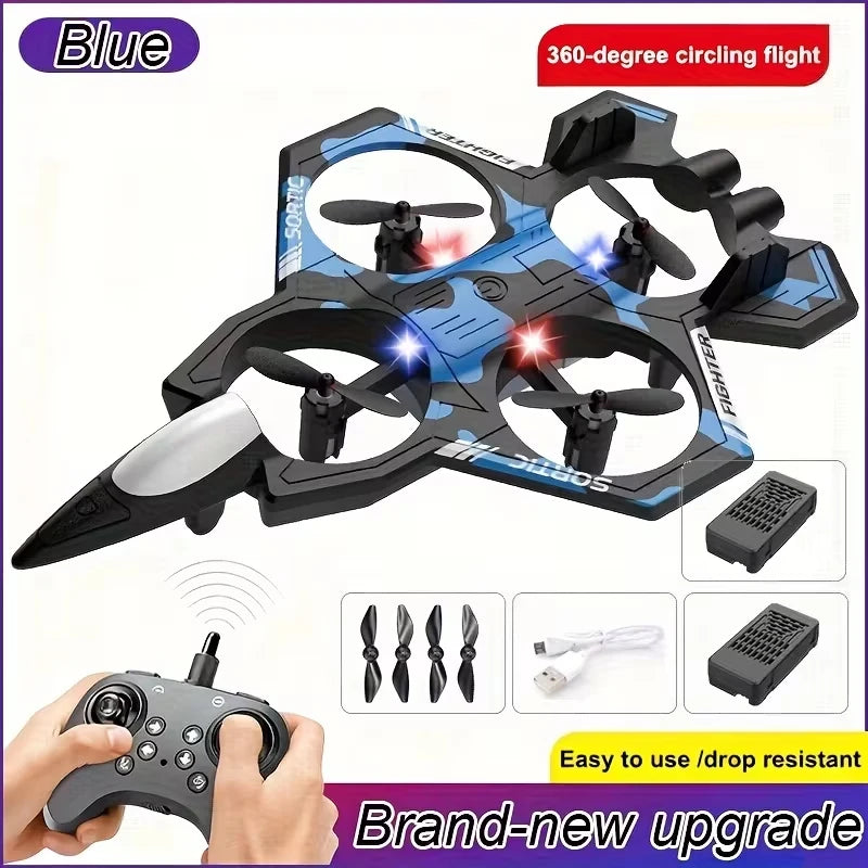 2026 New Upgrade Durable Quadcopter Drone Remote Control One-Button Takeoff Landing Stunt 360° Flip Pressure Altitude Hover Cool Lights Beginner Friendly Smart Flying Device Foam Remote Control Plane Ideal Outdoor Camping Gi
