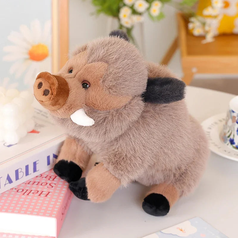 Hot Sale kawaii Wild Boar Plush Toys Cartoon Animal Stuffed Soft Pillow Back Sofa Cushion Decoration for Kids Birthday Gifts