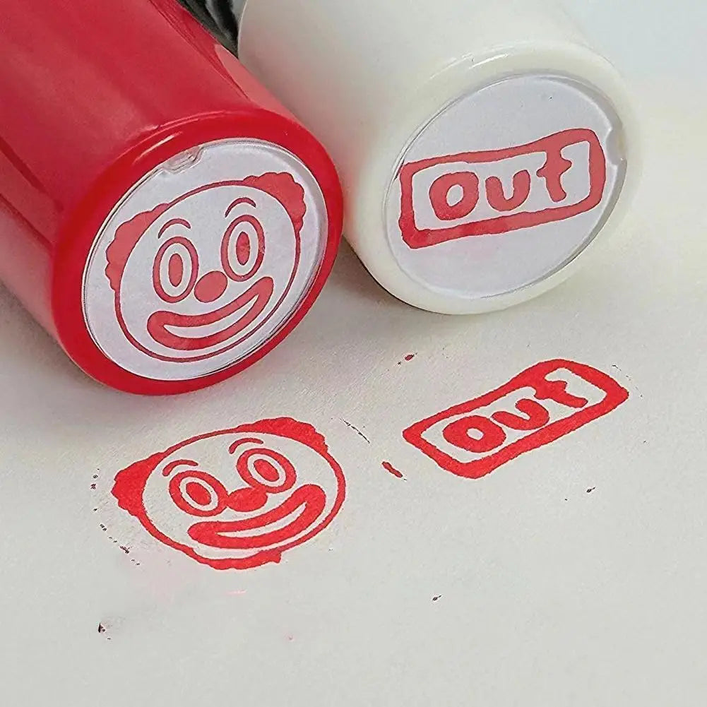 Color Random Quick-drying Inkable Fun Emotion Seal Toy Anime Characters Pressable Novelty Gag Face Seal Funny Kid's Toy