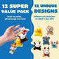 JOYFY 12/36/72 Pack Mini Animal Plush Toy Assortment Bulk Stuffed Animals for Kids Plush Keychain Halloween Party Decoration
