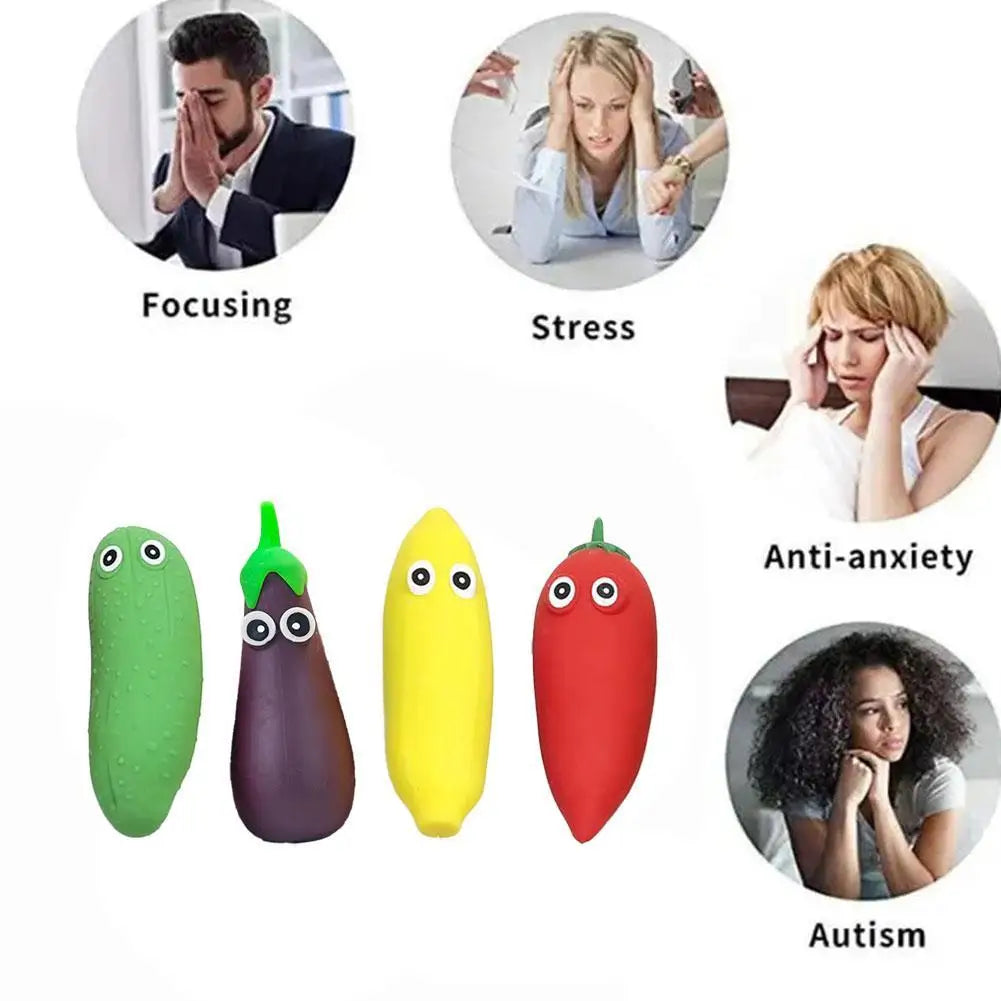 Vegetable Squeeze Toys Cute Simulation Food Squeezable Stress Relief Toys For Kids Children Adults Anti-Stress Toys