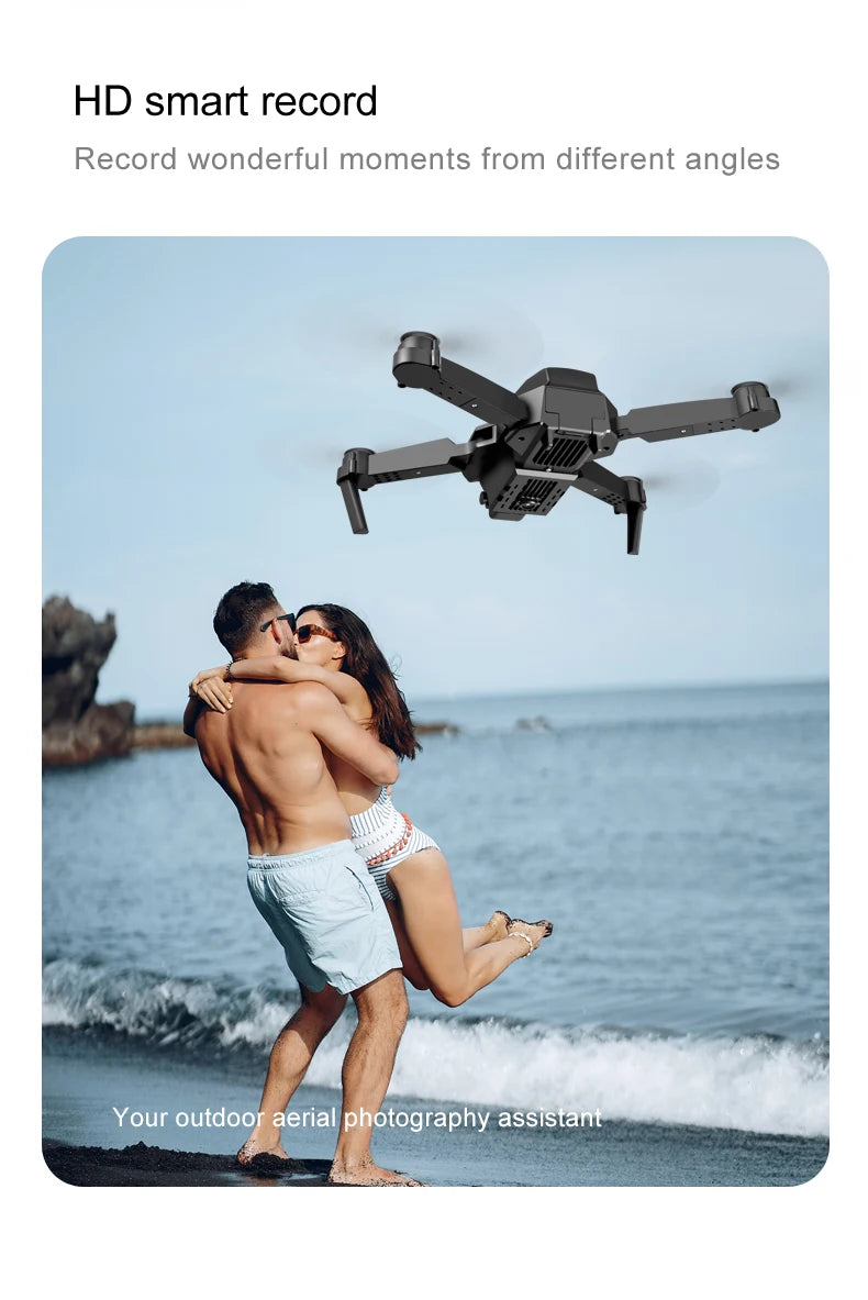 Brushless Motor Foldable Drone Optical Flow Drone 360° Rolling Trajectory Flight Headless Mode Speed Adjustment APP Control Drone