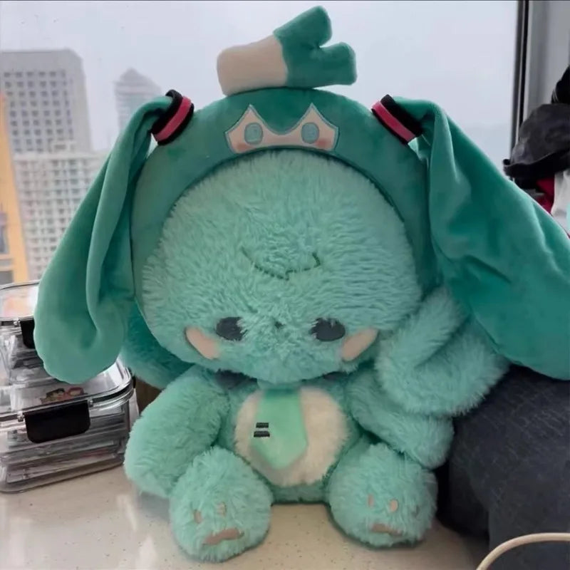 Cute Cartoon Hatsune Miku Super Cute Plush Headband Face Wash Yoga Hairpin Photo Cosplay Props Friend Gift Toy