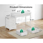 53 Inch White Computer Desk 5 Drawers Kids Study Desk Vanity Table for Girls Dressing Room Bedroom Home Office ODK