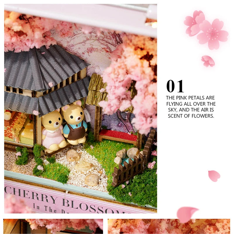 DIY Wood DollHouses Handmade Funny Box Theatre Miniature Box Cute Doll Houses Assemble Kits Gift Wooden Toys For Girls