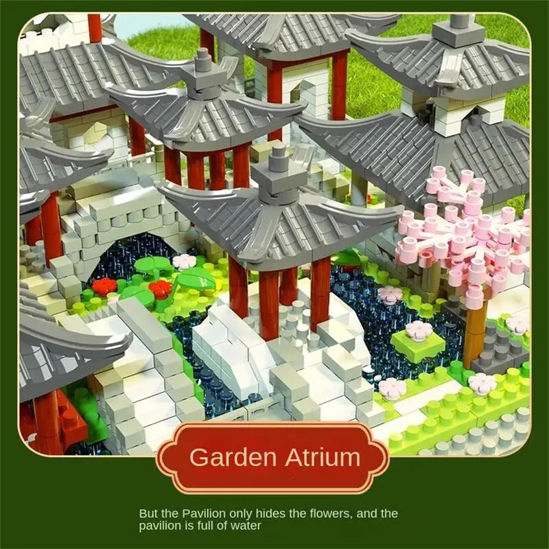 Suzhou Garden puzzle micro particle assembly type building block ethnic style building block toy