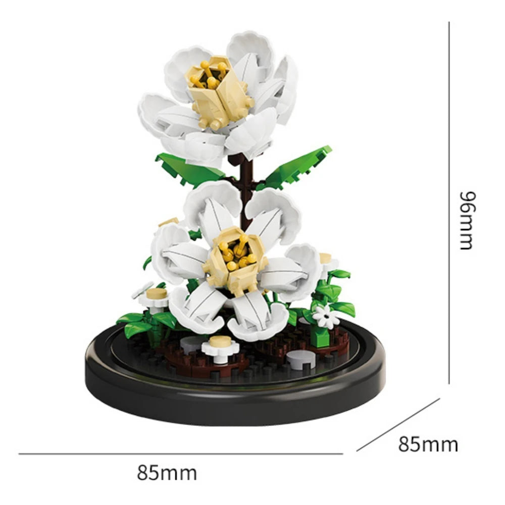 Eternal Flower Bouquet Bonsai Potted Plant Micro Building Blocks Model Home Decoration Toy For Kid Birthday Gift