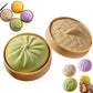 Colorful Dumpling Squishes Stress Balls Fidget Sensory Toys Simulation Food Squishies Bun with Steamer Squeeze Dough Ball Gifts