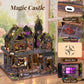 Magic Castle 3D DIY Wooden Book Nook Kit Handmade Dollhouse Model Bookend Building Puzzle Home Decor