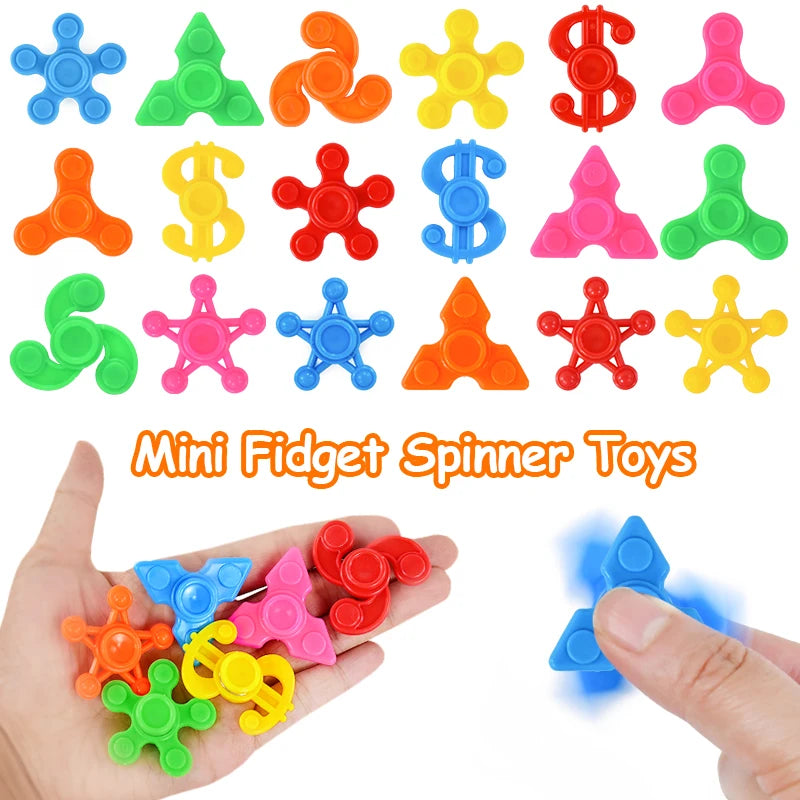 10-30pcs Mini Fingertip Gyroscope Spinners Children's Party Color Spinning Toys Spinning Gyroscopes Party Stress Relief Gifts