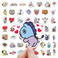 BT21 cartoon cute 50pcs stickers kawaii for boys and girls fans support merchandise DIY decoration anime merchandise wholesale
