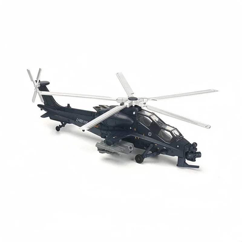 1/72 Creative Military Series AH-64/EC-665/Z-10 Helicopter Building Blocks Model Fiery Thunderbolt DIY Decor Toys For Xmas Gifts