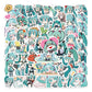 50PCS Cartoon Chibi Cute Miku Graffiti Stickers for Luggage Laptop Ipad Skateboard Gift Mobile Phone Car Stickers