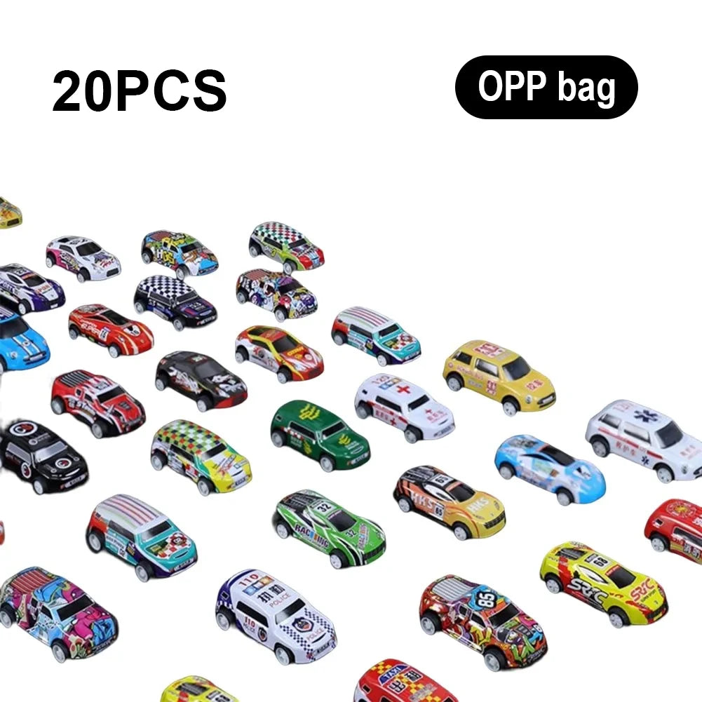 100/50/30/20/10stk Toy Car Alloy Car Children Boy Baby Pull Back Car Gift Educational Set Mini Model Cartoon Inertia Racing Car