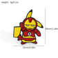 5 Pcs Cartoon Brooch Set Fashionable Cross Dressing Pikachu Enamel Pin Backpack Clothing Jewelry Metal Badge Accessories Gifts