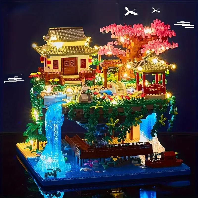 1680 Pieces, Taohuatan Building Block Toys, Creative Handmade Building Block Toys Assembly, Abs Material, Mixed Color Building B