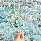 100PCS Kawaii HatsuneMiku Stickers Cute Cartoon Decals Journaling Stationery Phone Case Laptop Waterproof  Sticker Pack Toys