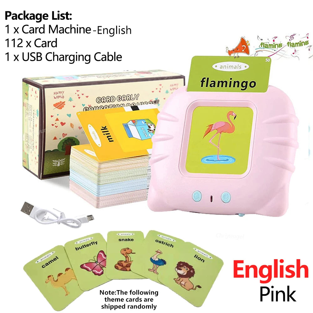 Talking Flashcards Learning Machine for Toddlers English / Spanish / Italian / Arabic Audio Early Educational Toy Gift