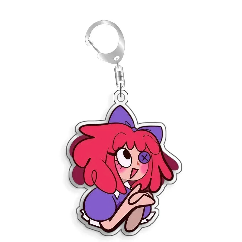 For TADC Jax Pomni Ragatha Gangle Acrylic Selfmade Cute Cartoon Anime Keychain Pendant Toy Gifts 5cm