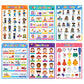 Educational Posters for Preschool Kids English Words Learning Charts Teaching Aids Classroom Decoration Big Card Montessori