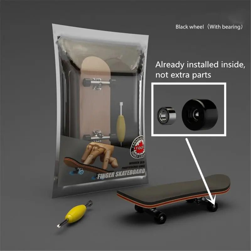 Mini Maple Finger Skateboard Desktop Sport Game Fingerboard Toys Mini Funny Cute Skate Gift Christmas for Boy Gift