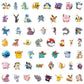 50/100/200pcs Pokemon Anime Stickers Pikachu Kawaii Sticker Laptop Suitcase Skateboard Guitar Phone Cartoon Kid Gift Toys