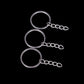 Hama Bead Accessories Metal Keychain with Chain Flat Double-layer Key Ring Hanging Ring Diy Accessories Metal Earth