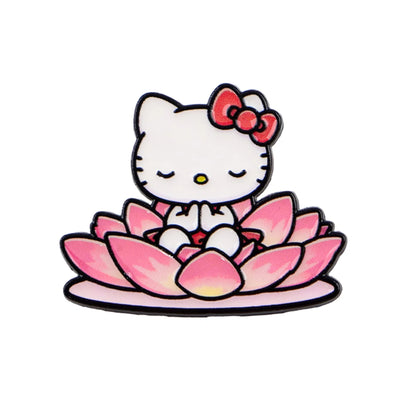 Kawaii Giraffe Enamel Pins Lotus Brooches Badges for Backpacks Jackets Hats Retro Collection Gifts Cosplay Accessories