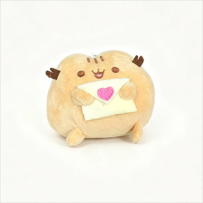 22cm Pudding Cat Stuffed Plushie Round Cute Animal Soft Toy for Friend Birthday Present Sleeping Pillow