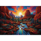 Sedona Sunset 1000 Piece Jigsaw Puzzle Trippy