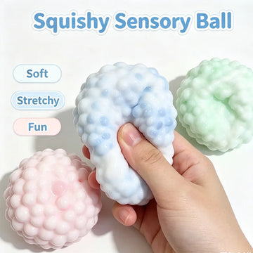 Shapeable Vacuum Squishies Sand Ball Stress Ball Noisy Ball Desktop Soothing Toy Squeezing Ball Grape Crunchy Squishy Gifts New