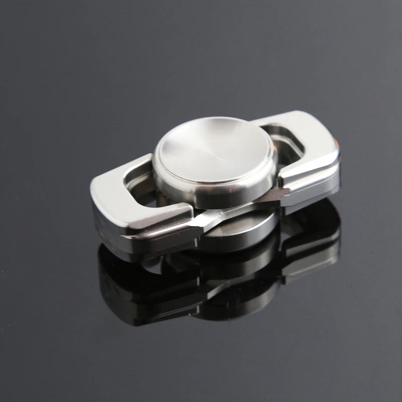 Stainless Steel Two-Blade Finger Spinner EDC Metal Stress Relief Toy Office Stress Relief Toys For Adult Gift