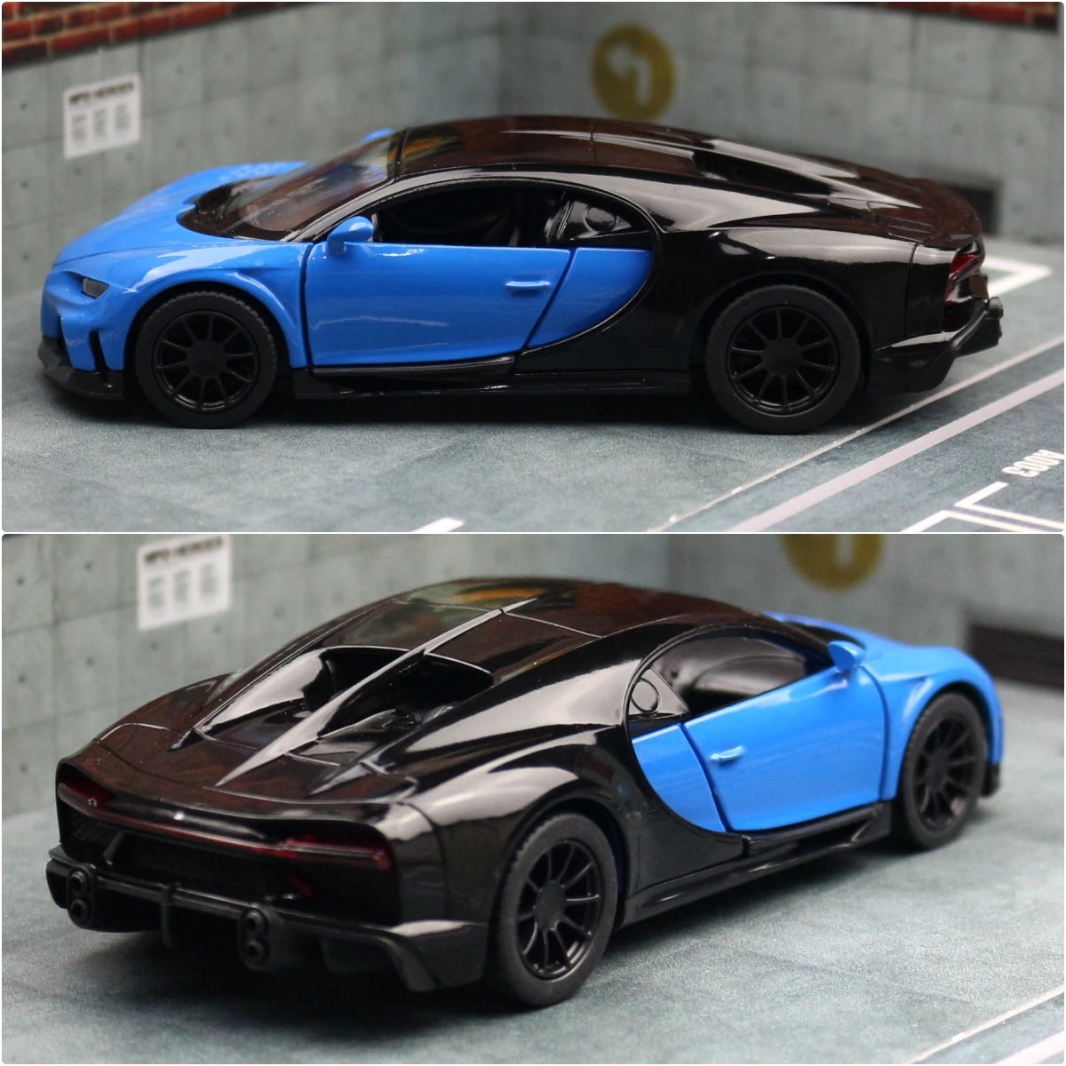 KiNSMART Toy Car Model 1/38 Bugatti Chiron Super Sport Racing Alloy Diecast Miniature Vehicle Collection Gift For Children Boy