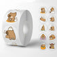 500pcs/Roll Cute Capybara Sticker Waterproof Graffiti Aesthetic Decorative Luggage Laptop Cup Phone Diary Book Stickers Toy