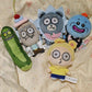 HUGKIS Official Rick And Morty Plush Keychains Stuffed Doll Pendant Bag Backpack Charm Collectibles Gifts For Adults Anime Fans