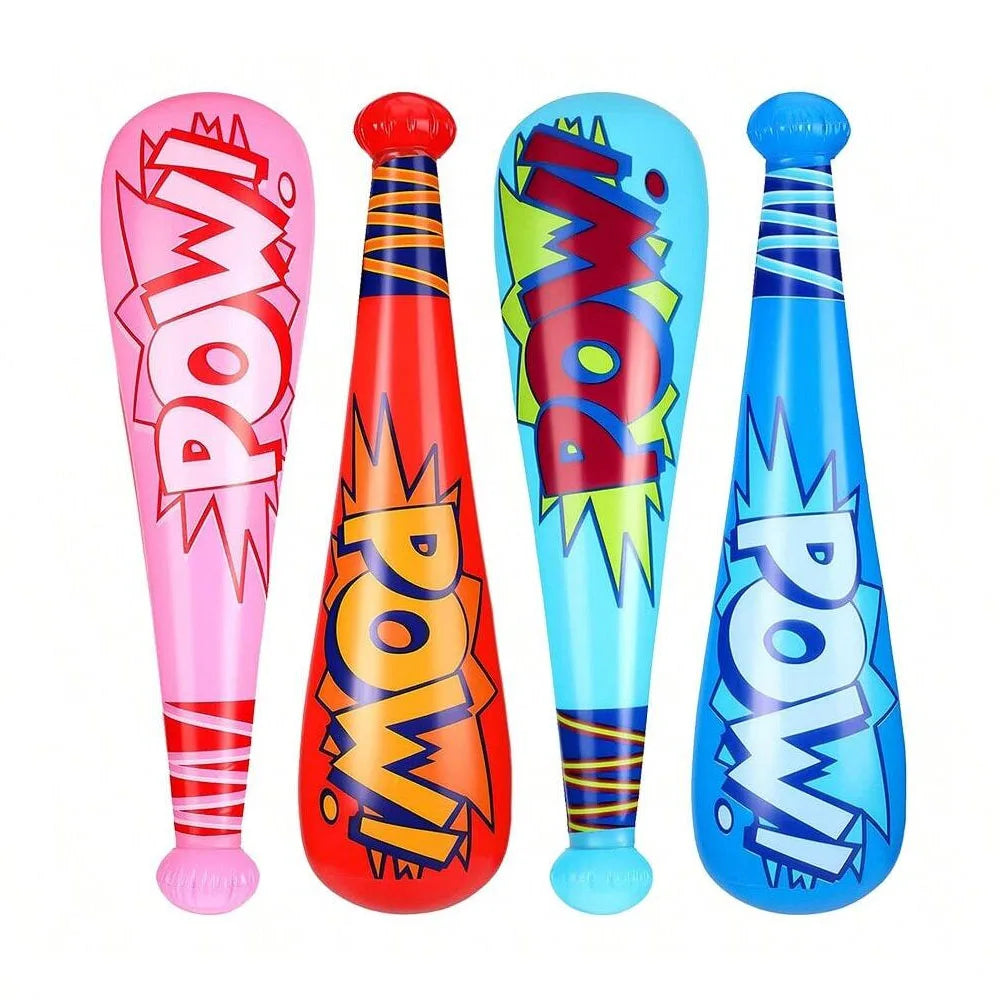 12pcs Inflatable Cartoon Baseball Bat POW Inflatable Stick Party Water Game Toys Gift