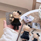 Fashion Mini 10CM Black Dress Hello Kitty Plush Doll Keyring  Long Legs Pearl Bow KT Heart  Bag Charm Cute Stuffed Pendant Decor